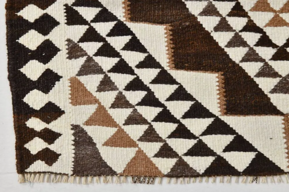Tapis Kilim persan marron beige 3x10, 97x324 cm
