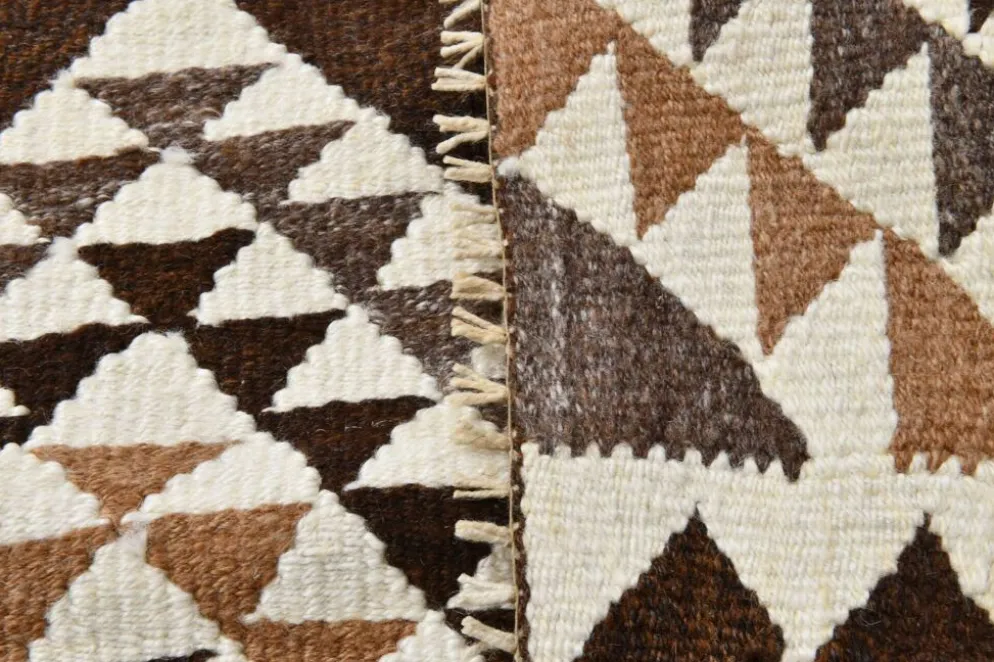 Tapis Kilim persan marron beige 3x10, 97x324 cm