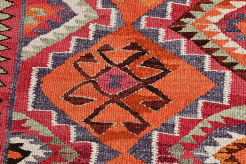 Tapis Kilim persan vintage 3x10, 97x299 cm
