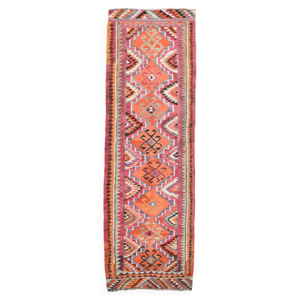 Tapis Kilim persan vintage 3x10, 97x299 cm