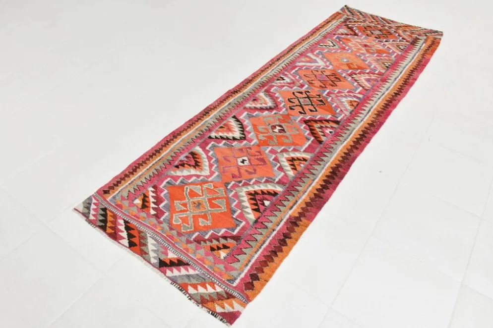 Tapis Kilim persan vintage 3x10, 97x299 cm