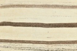 Tapis Kilim rayé beige et crème 5x7, 161x211 cm