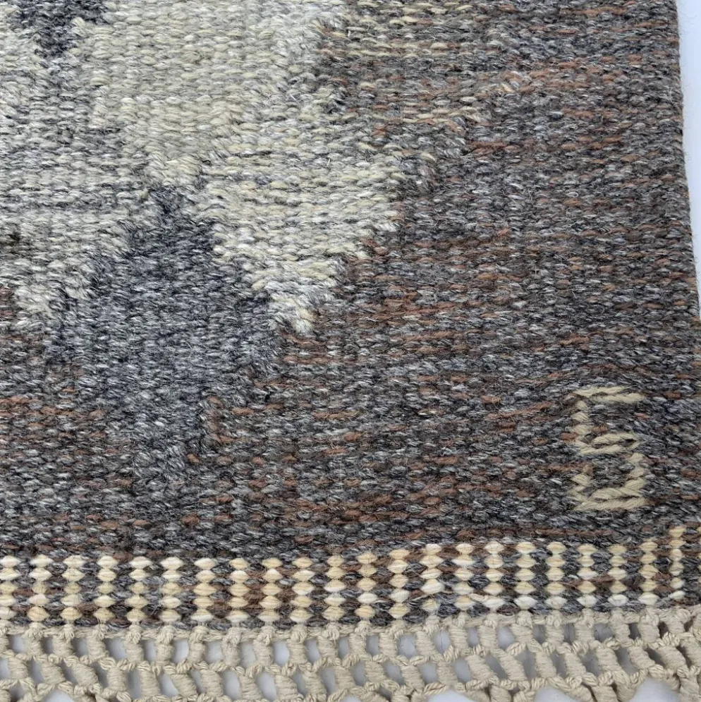 Tapis kilim röllakan suédois du milieu du siècle par brita svefors pour axeco 1960