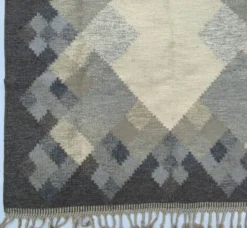 Tapis kilim röllakan suédois du milieu du siècle par brita svefors pour axeco 1960