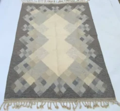 Tapis kilim röllakan suédois du milieu du siècle par brita svefors pour axeco 1960