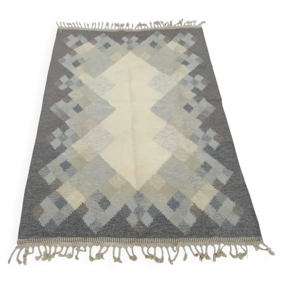 Tapis kilim röllakan suédois du milieu du siècle par brita svefors pour axeco 1960
