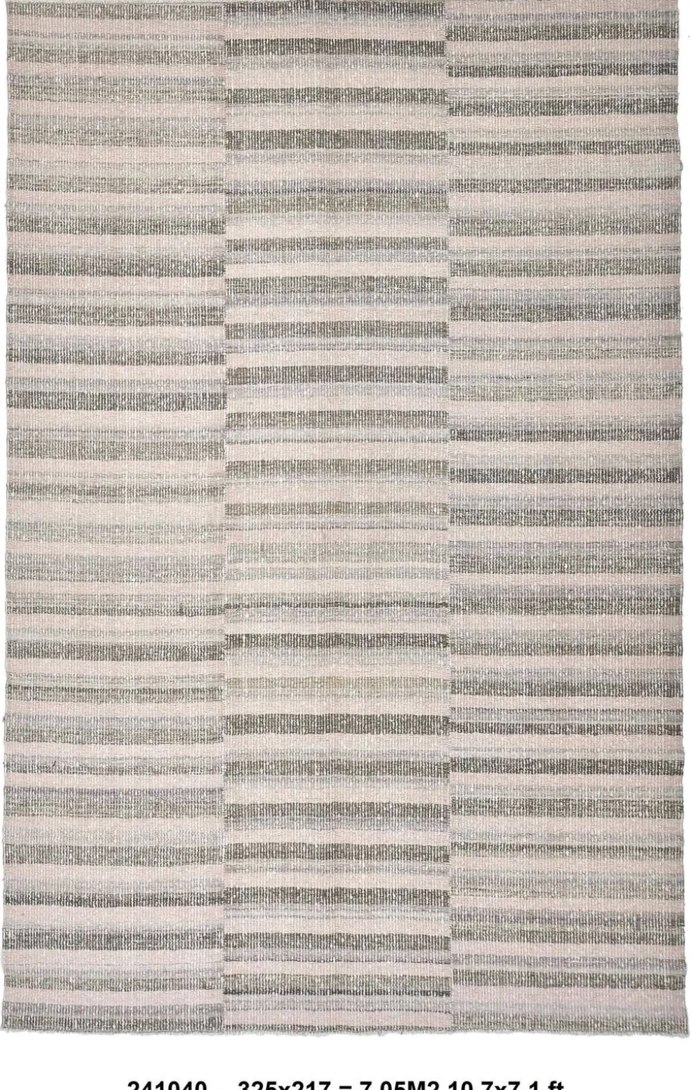 Tapis kilim rose pastel, tapis kilim en laine 325x217 cm, grand tapis kilim