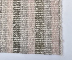 Tapis kilim rose pastel, tapis kilim en laine 325x217 cm, grand tapis kilim