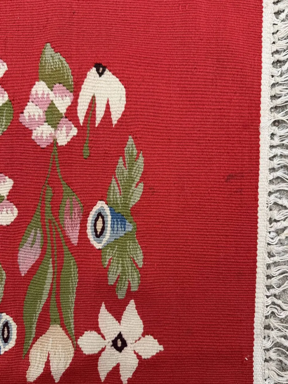 Tapis Kilim roumain années 50