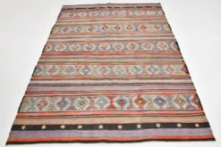 Tapis Kilim turc antique vintage 174 x 236 cm