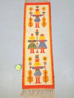 Tapis kilim vintage Chapel par Maria Domanska pour Wawel Broste Kobe, Danemark, années 1960.