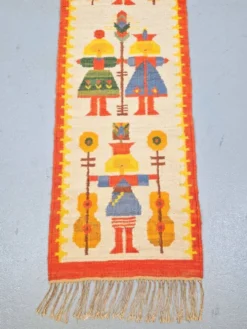 Tapis kilim vintage Chapel par Maria Domanska pour Wawel Broste Kobe, Danemark, années 1960.