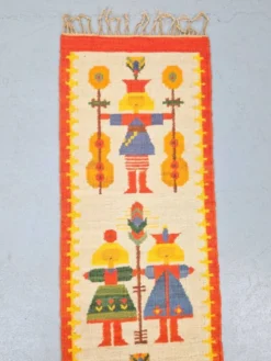 Tapis kilim vintage Chapel par Maria Domanska pour Wawel Broste Kobe, Danemark, années 1960.
