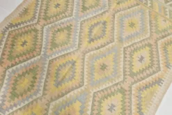 Tapis Kilim Vintage Laine Fait Main, Bohème, Motifs Géométriques, 149X247Cm