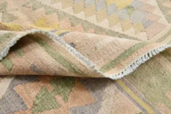 Tapis Kilim Vintage Laine Fait Main, Bohème, Motifs Géométriques, 149X247Cm