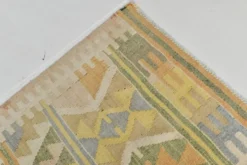 Tapis Kilim Vintage Laine Fait Main, Bohème, Motifs Géométriques, 149X247Cm
