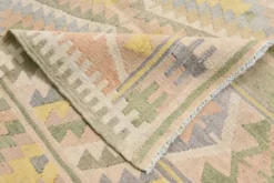Tapis Kilim Vintage Laine Fait Main, Bohème, Motifs Géométriques, 149X247Cm