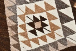 Tapis Kilim vintage marron foncé 3x11, tapis pour couloir bohème, 97x324.