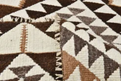 Tapis Kilim vintage marron foncé 3x11, tapis pour couloir bohème, 97x324.