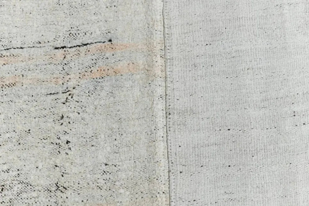 Tapis Kilim Vintage Turc Off White, Tapis Bohème Tissé à la Main, 23x328Cm