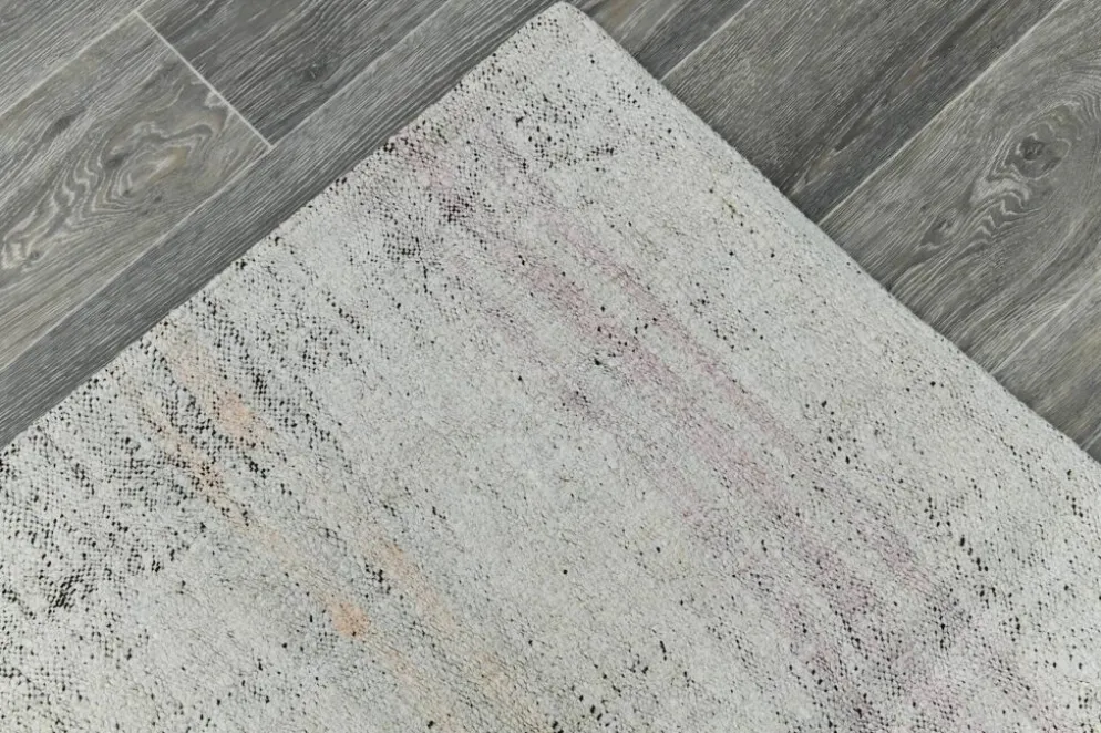 Tapis Kilim Vintage Turc Off White, Tapis Bohème Tissé à la Main, 23x328Cm