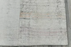 Tapis Kilim Vintage Turc Off White, Tapis Bohème Tissé à la Main, 23x328Cm