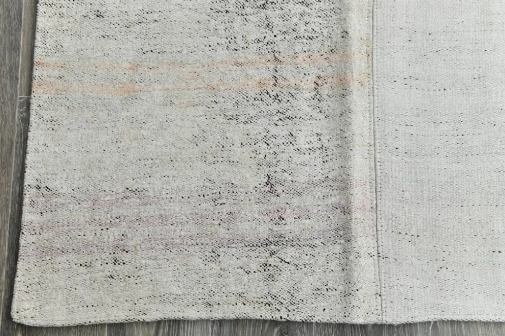 Tapis Kilim Vintage Turc Off White, Tapis Bohème Tissé à la Main, 23x328Cm