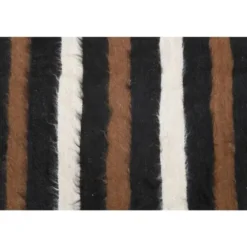 Tapis kilim vintage turc Oushak fait à la main en laine et coton marron 130x181