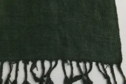 Tapis Kilim Vintage Turc 5x7 Vert, Tissé à la Main, Style Naturel, Salon Minimaliste