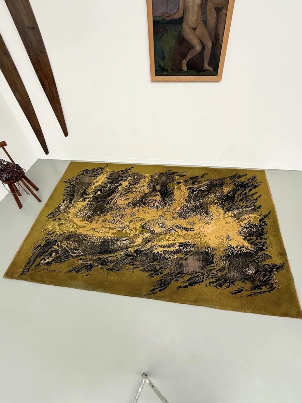 Tapis laine René Fumeron 1960 modèle Nevada