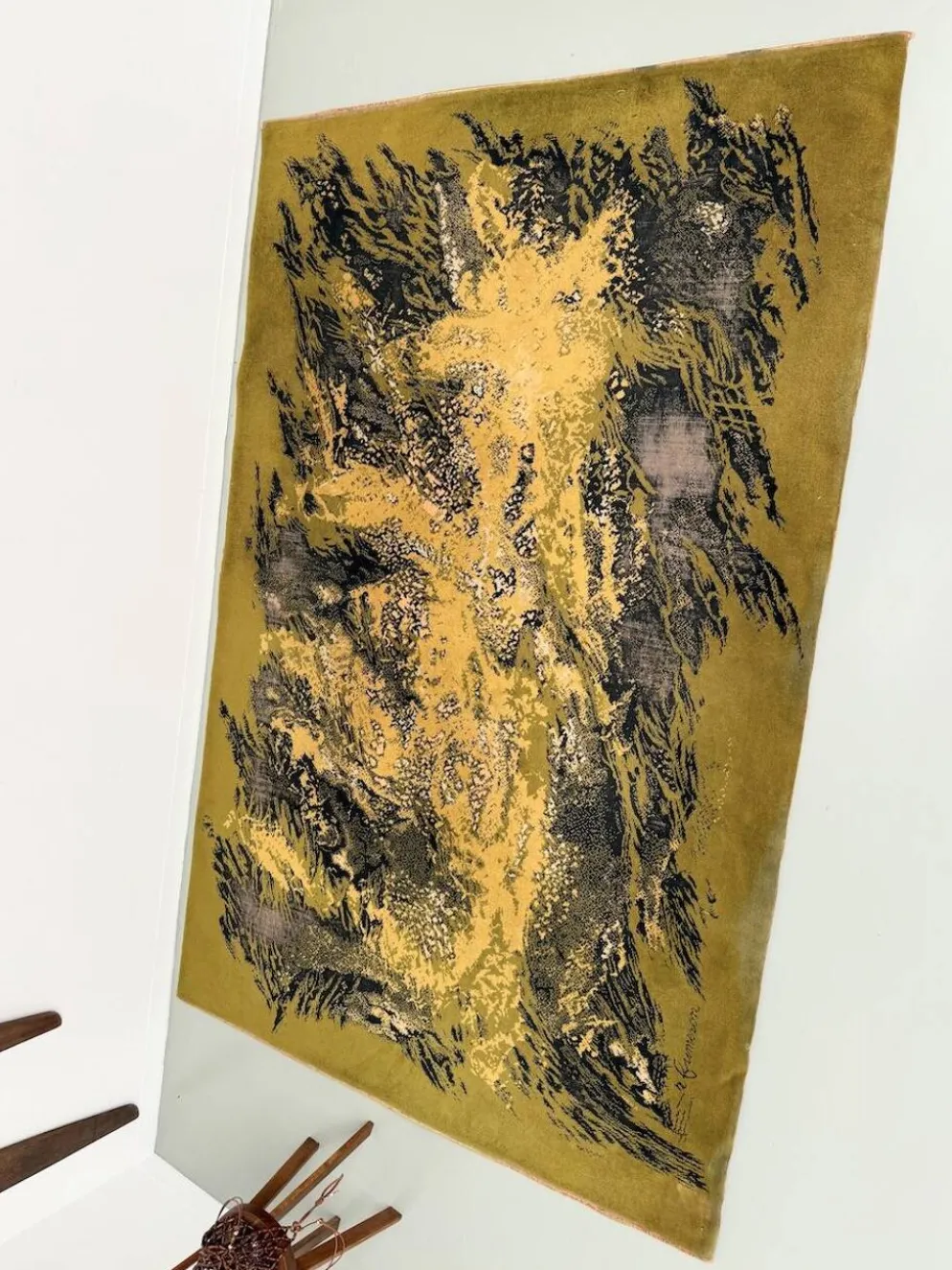 Tapis laine René Fumeron 1960 modèle Nevada