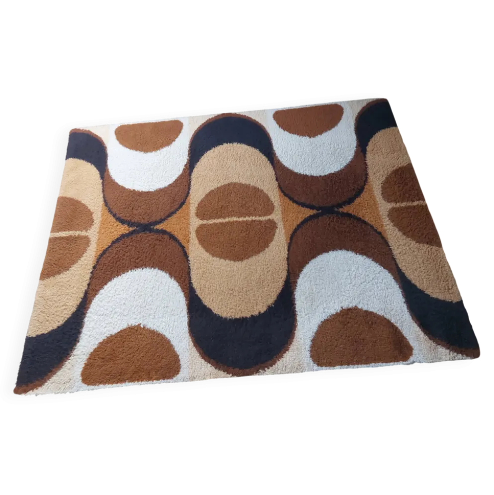 Tapis louis de poortere haïti 220x170 - vintage 70s space age