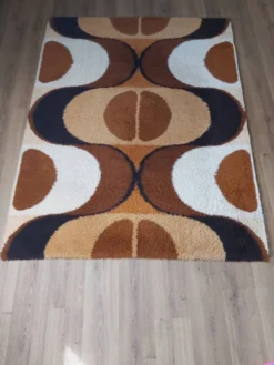 Tapis louis de poortere haïti 220x170 - vintage 70s space age