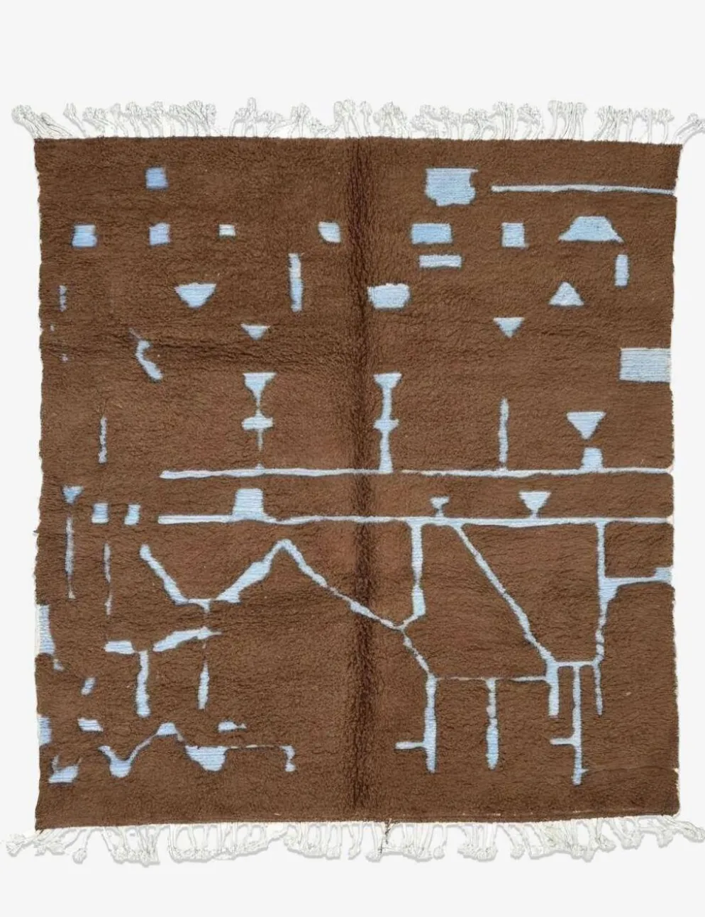 Tapis Marocain Brun Chocolat - 240 x 220 cm