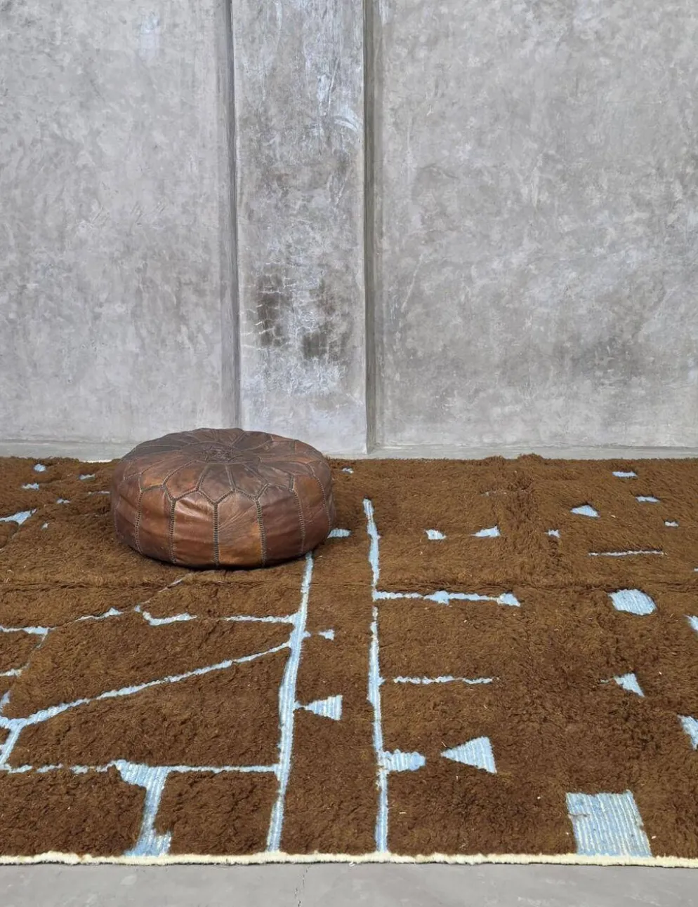 Tapis Marocain Brun Chocolat - 240 x 220 cm