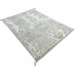 Tapis marocain fait main, 100 % laine naturelle. Tapis Beni Ourain moderne.