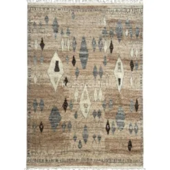 Tapis marocain moderne fait à la main. 100 % laine naturelle. Options personnalisées disponibles.