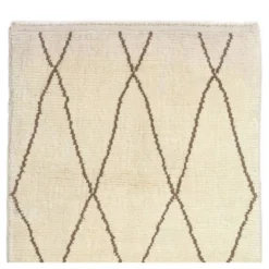 Tapis marocain moderne, 100 % laine naturelle non teinte, options personnalisées disponibles