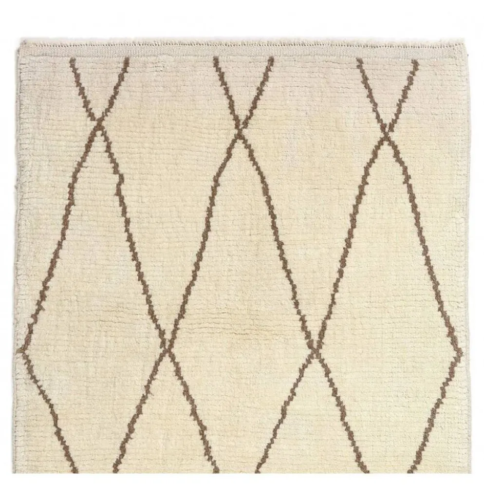 Tapis marocain moderne, 100 % laine naturelle non teinte, options personnalisées disponibles