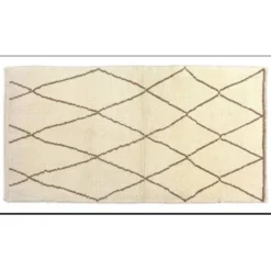 Tapis marocain moderne, 100 % laine naturelle non teinte, options personnalisées disponibles