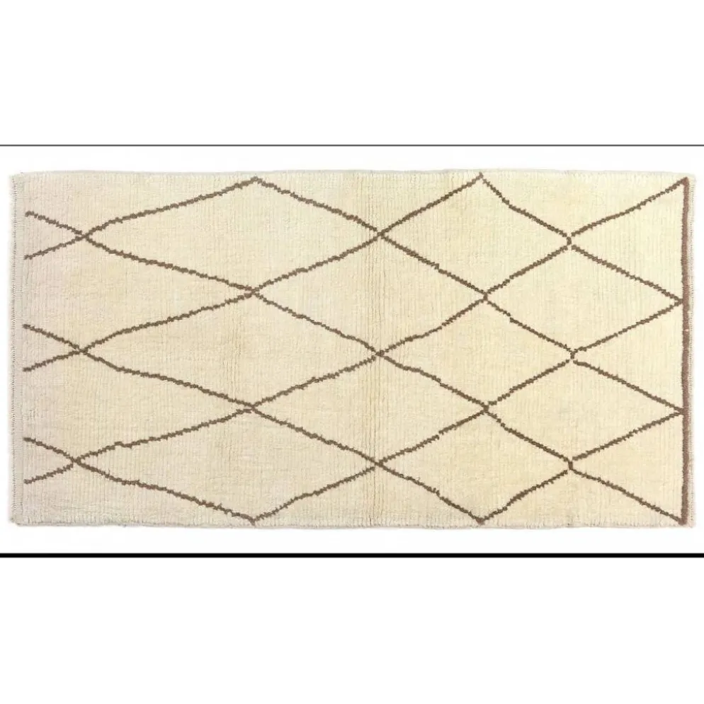 Tapis marocain moderne, 100 % laine naturelle non teinte, options personnalisées disponibles