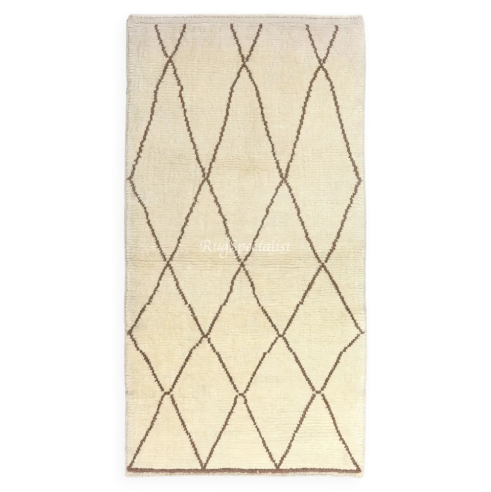 Tapis marocain moderne, 100 % laine naturelle non teinte, options personnalisées disponibles