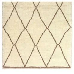 Tapis marocain moderne, 100 % laine naturelle non teinte, options personnalisées disponibles