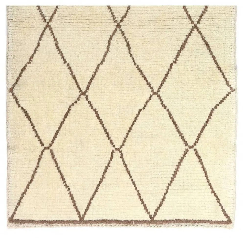 Tapis marocain moderne, 100 % laine naturelle non teinte, options personnalisées disponibles