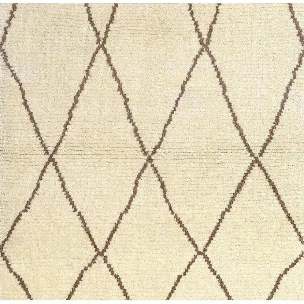 Tapis marocain moderne, 100 % laine naturelle non teinte, options personnalisées disponibles