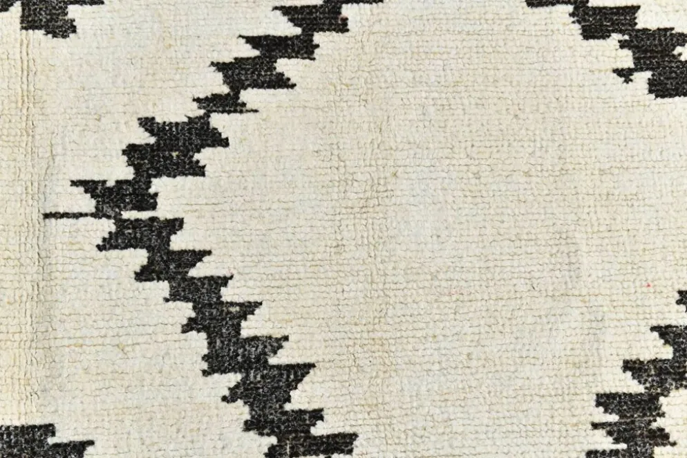 Tapis marocain moderne super doux blanc neutre 7x10, 216x294 cm
