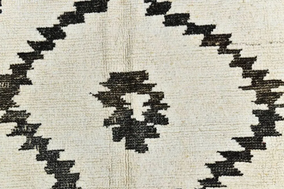 Tapis marocain moderne super doux blanc neutre 7x10, 216x294 cm