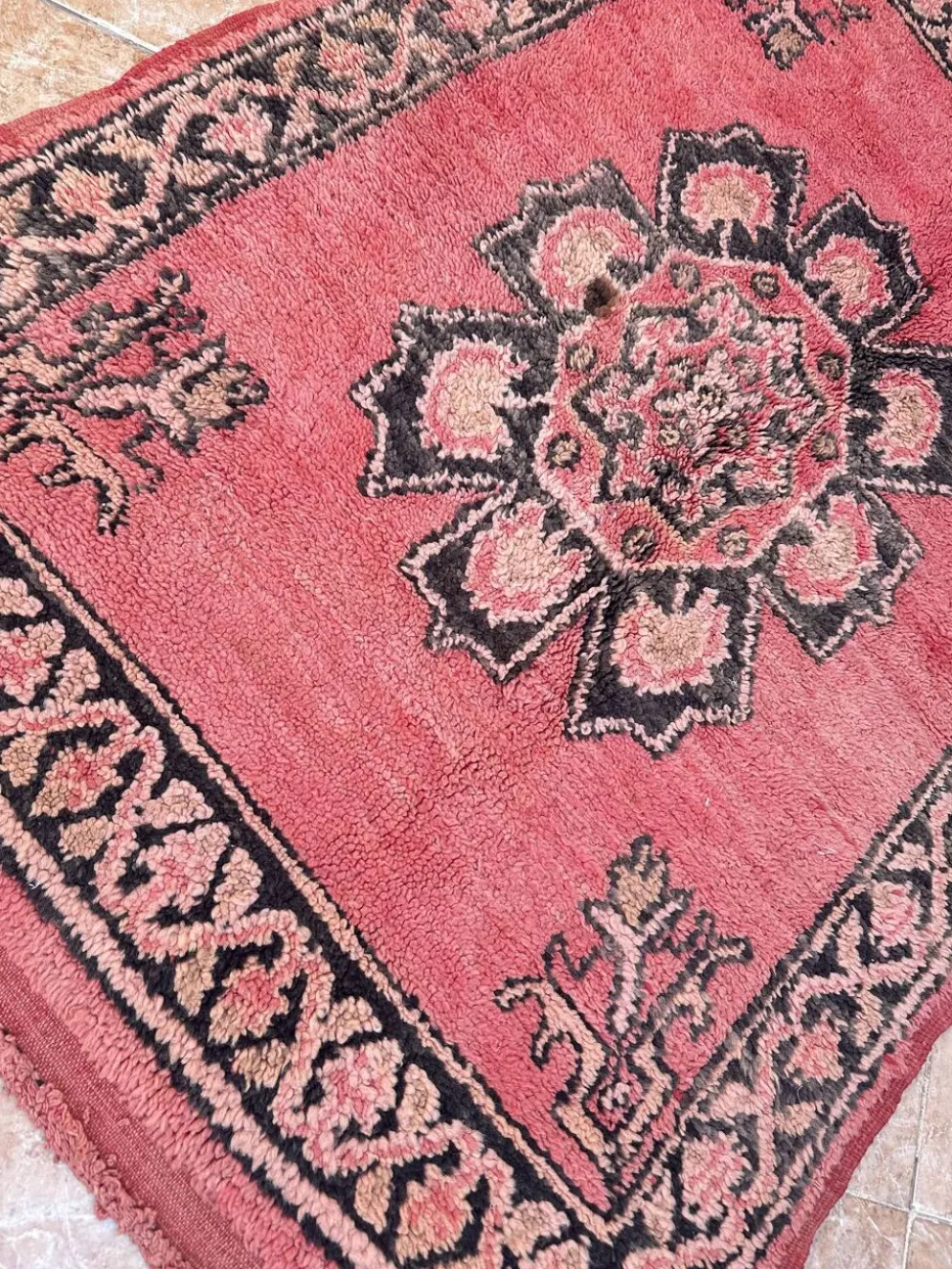 Tapis marocain -tapis fait main - Tapis berbère en laine - Tapis de sol