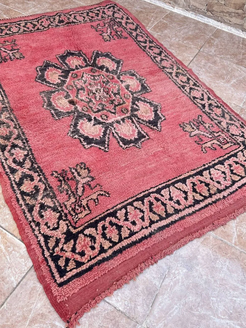 Tapis marocain -tapis fait main - Tapis berbère en laine - Tapis de sol