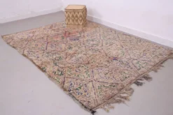 Tapis marocain vintage 183 x 257 cm - Tapis en laine berbère - Tapis bohème fait main